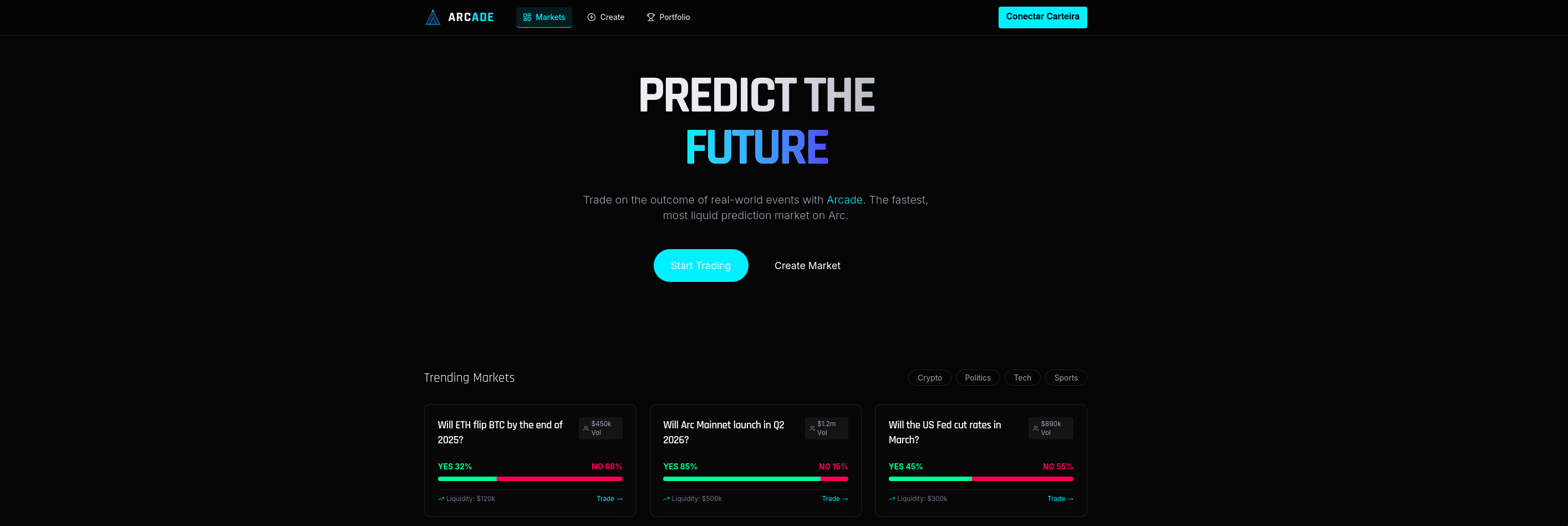 Arcade Prediction Market UI